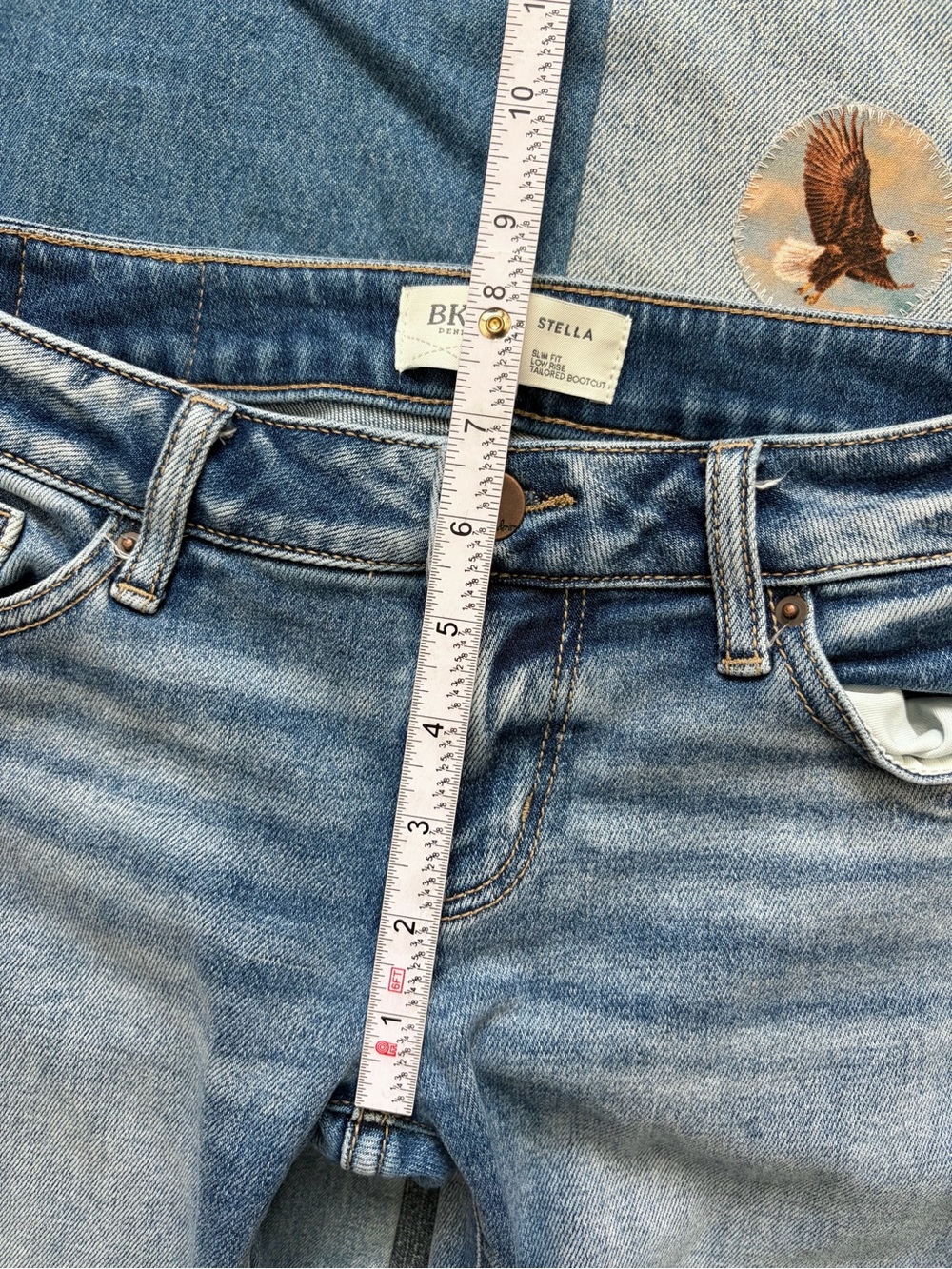 BKE Low Rise Bootcut Stella Jeans Faded Denim Slim Fit Tailored Bootcut 29x33 - Picture 8 of 10